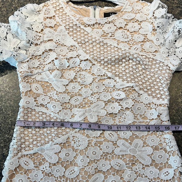 Lulus White Crochet Lace Short Sleeve Mini Dress - Picture 16 of 16